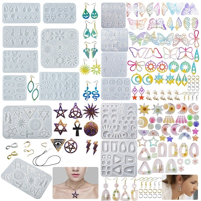 Resin Art Letters - Kolczyk wisiorek formy silikonowe żywica epoksydowa