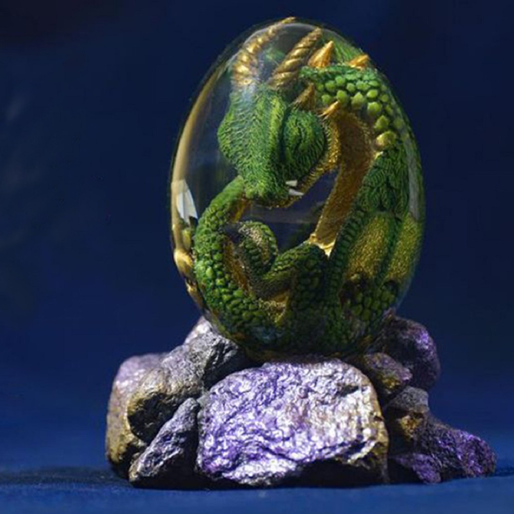 Resin Art Stand - Statuetka jaja smoka z lawy z