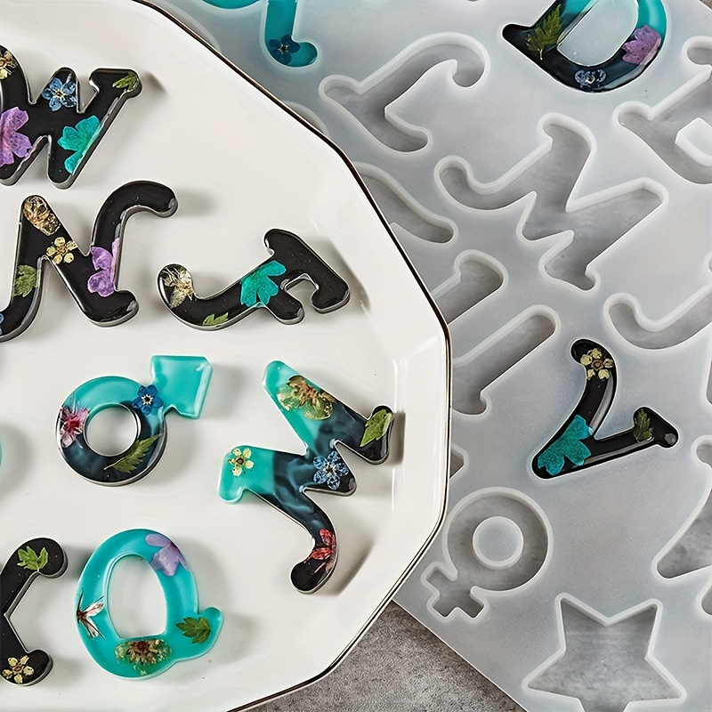 Resin Art Letters - Forma do odlewania żywicy, styl A,