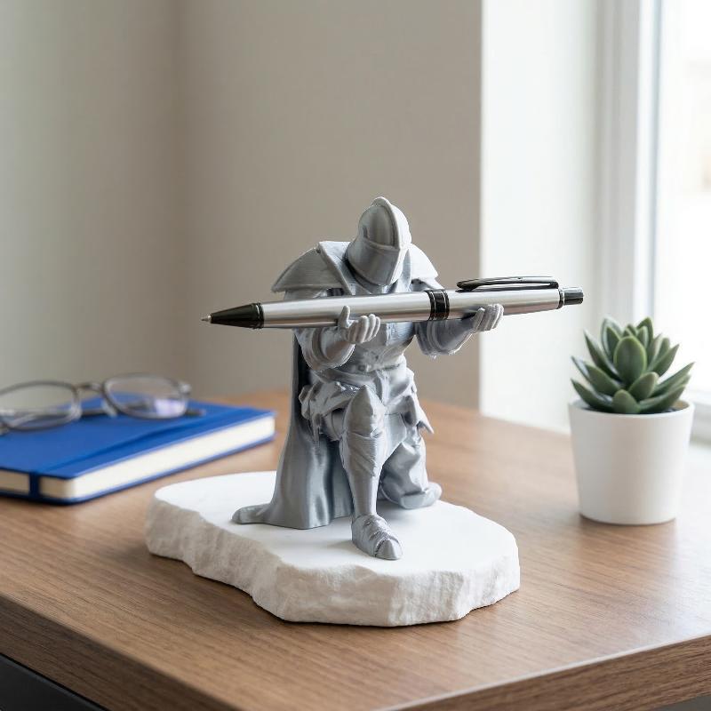 Resin Art Stand - Stojak na długopisy w kształcie rycerskiej