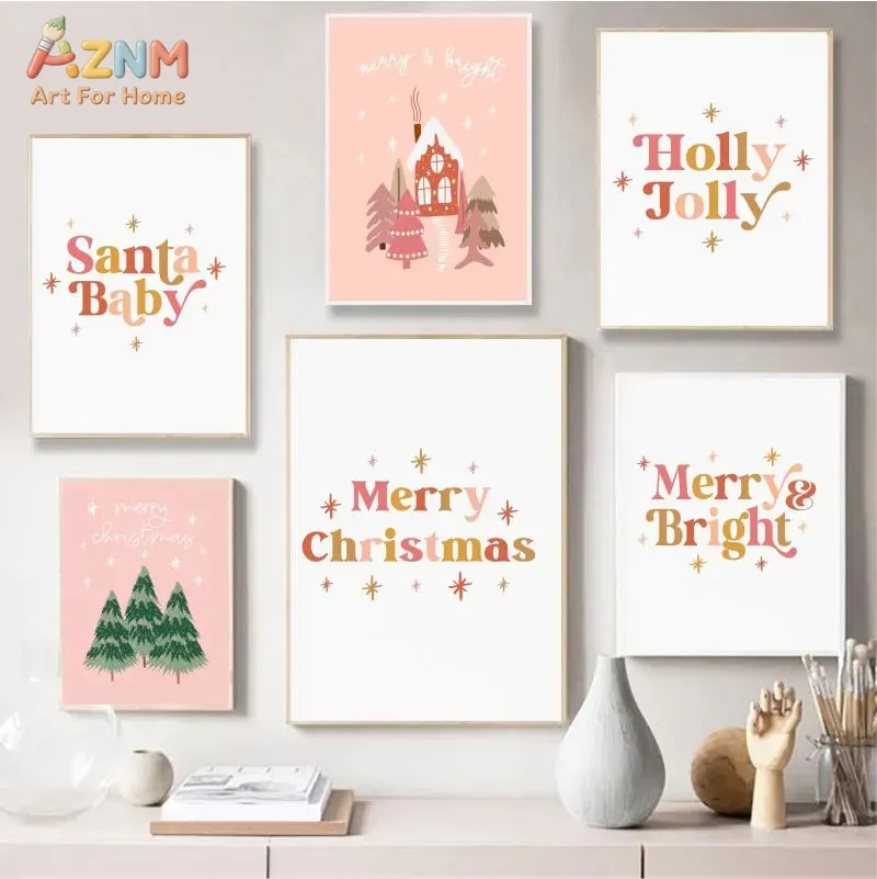 Resin Art Letters - AZNM Pastelowy Różowy Obraz Diamentowy z