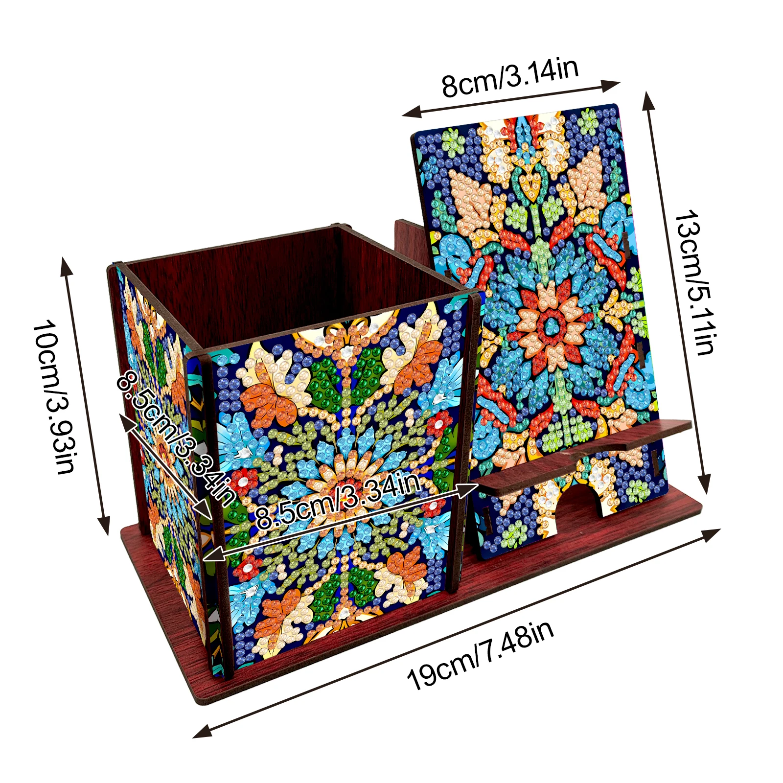 Resin Art Stand - Drewniany organizer na biurko do diamond