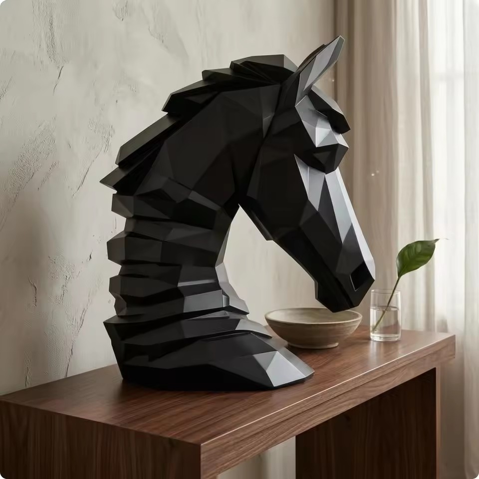 Kostka z rzeźbą głowy konia, K – Resin Art Cube recenzja i cena