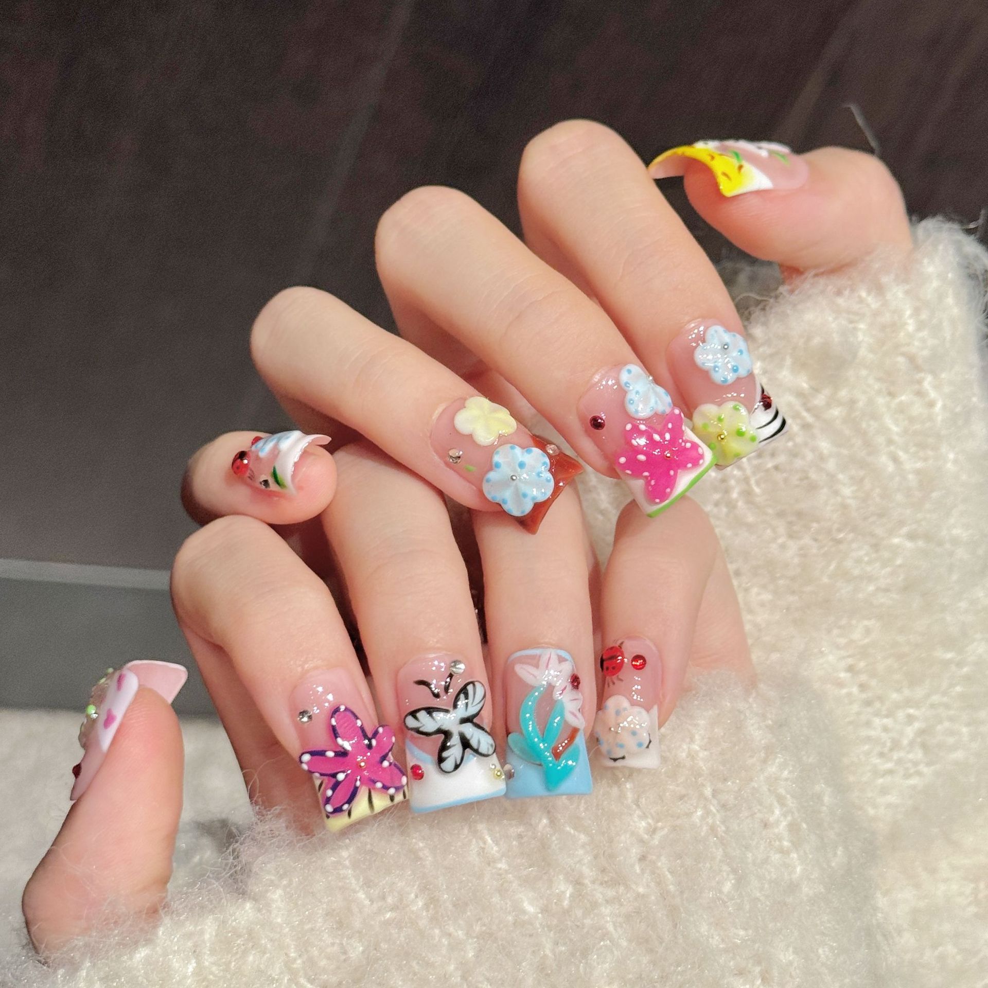 10 SZT. Ręcznie Robione Paznok – Resin Art Flowers recenzja i cena