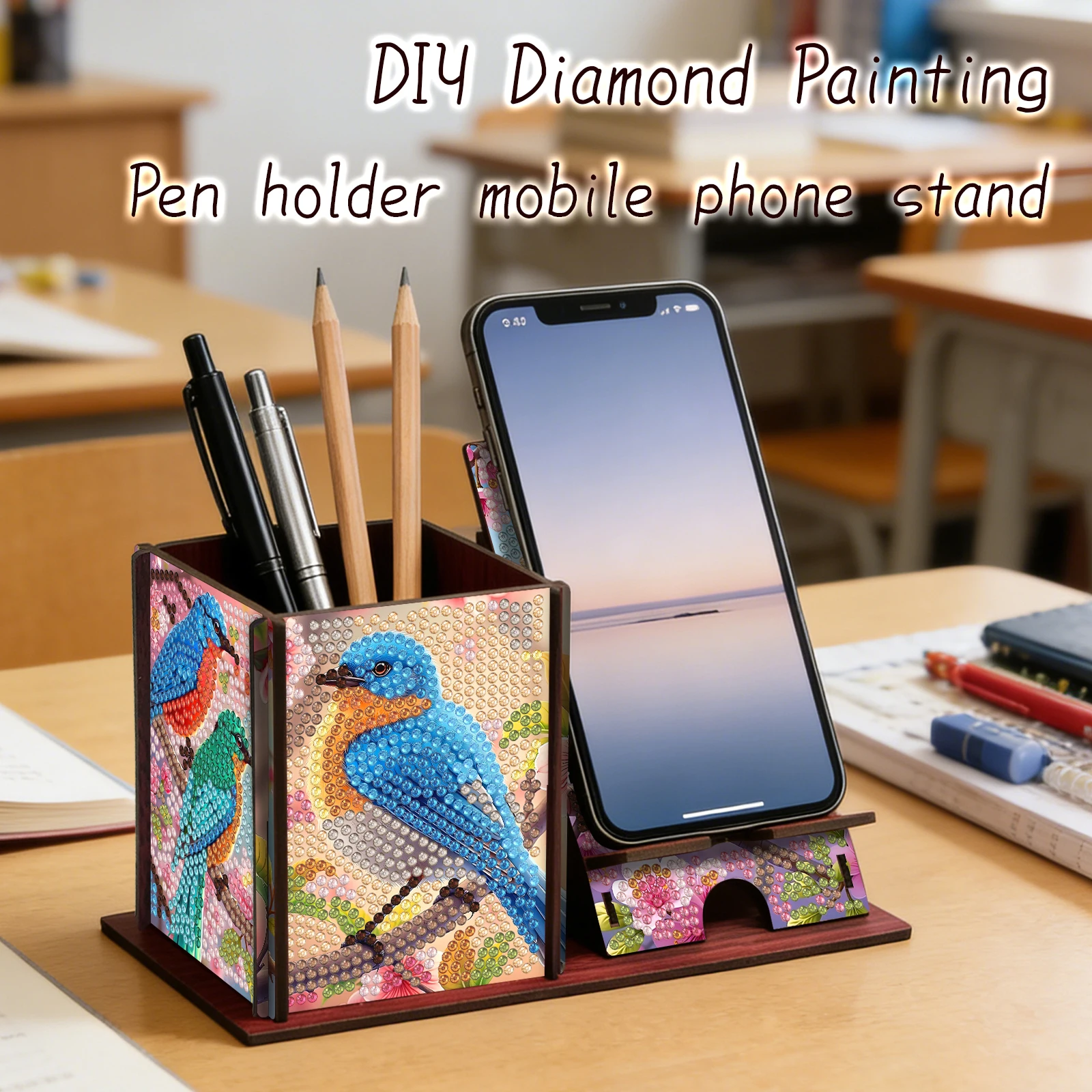 Drewniany organizer na biurko  – Resin Art Stand recenzja i cena