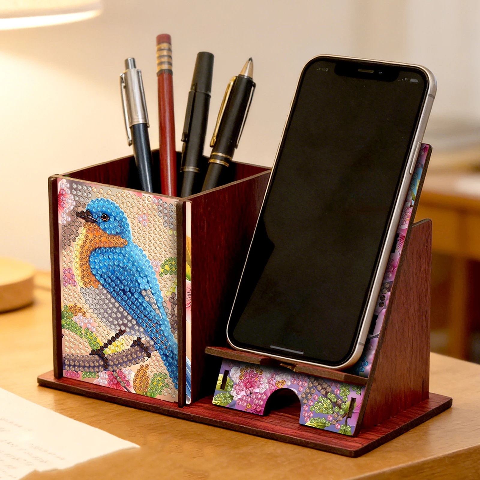 Drewniany organizer na biurko  – Resin Art Stand recenzja i cena