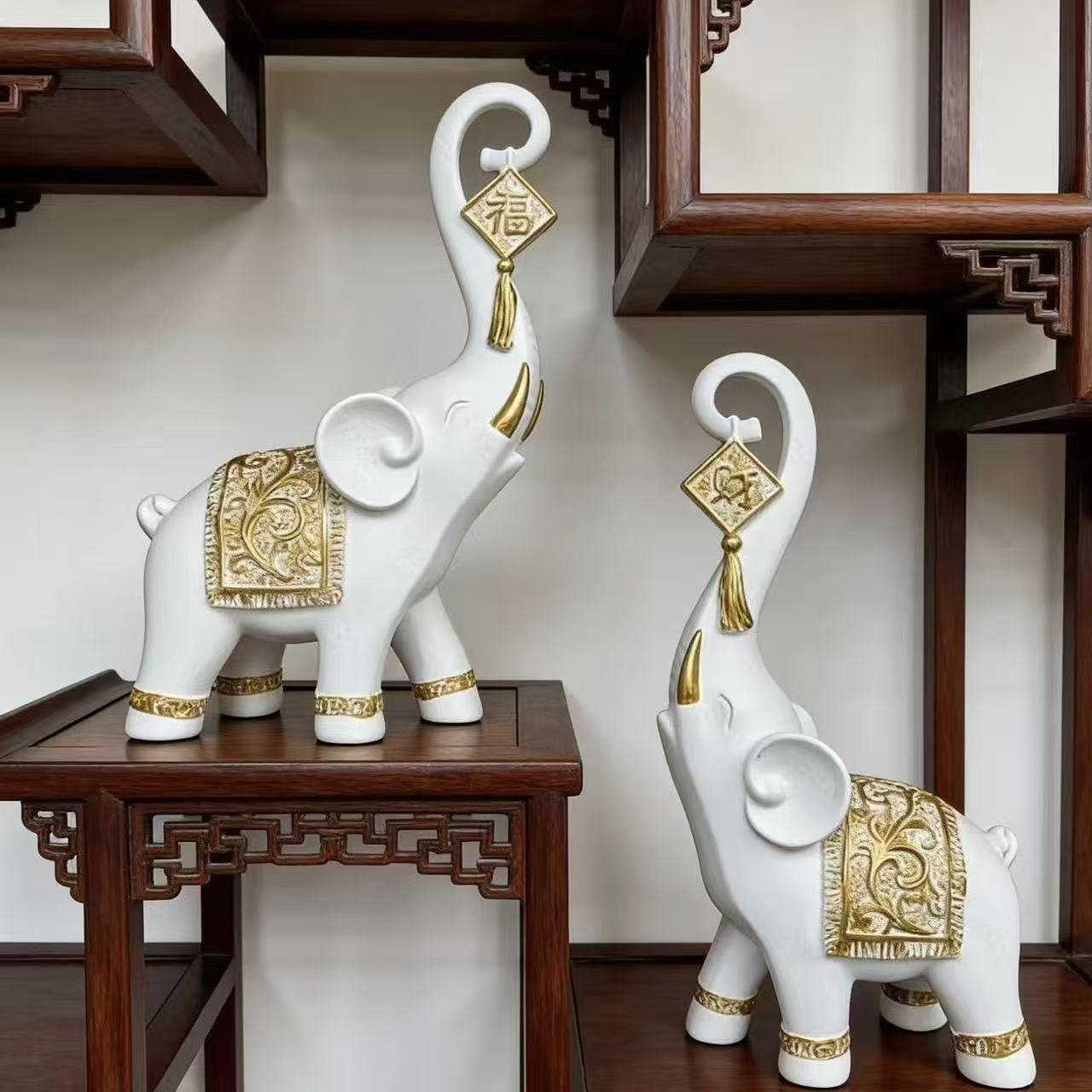 Para chińskich figurek słoni n – Resin Art Gift For Wedding recenzja i cena
