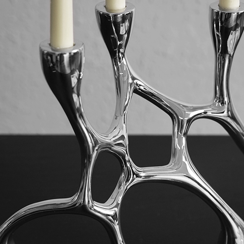 Srebrne, nieregularne świeczni – Resin Art Stand recenzja i cena