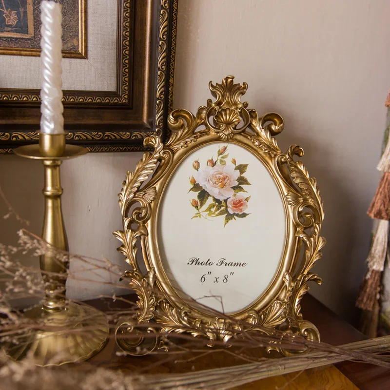 Retro Złota Owalna Ramka na Zd – Resin Art Gift For Wedding recenzja i cena